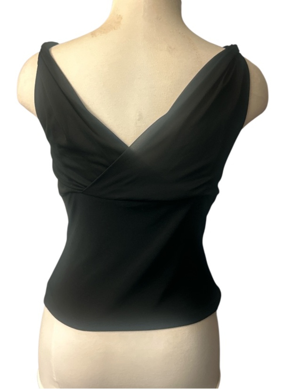 Forever 21 Vintage Sleek Black Sleeveless Tank with Faux Corset Size Small - Picture 3 of 8